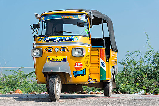 人力车,出租车,岛屿,泰米尔纳德邦,印度,亚洲
