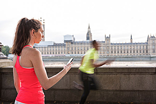 女性,训练,时机,男性,跑步,伦敦,英国