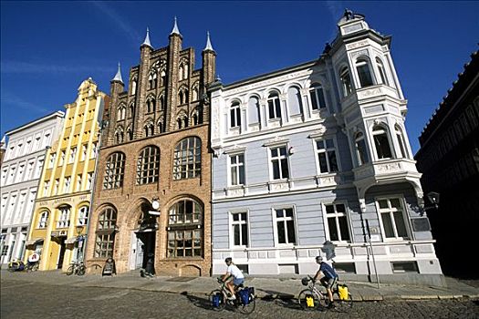 市政厅,骑车,施特拉尔松,梅克伦堡州,德国