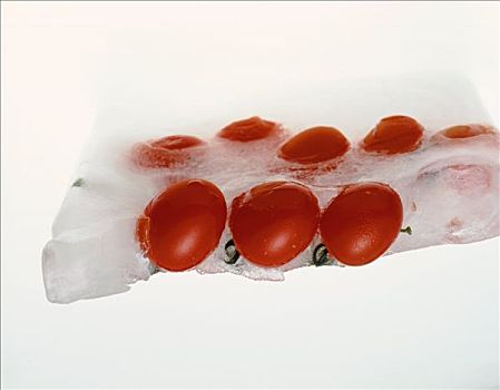 西红柿,冰块