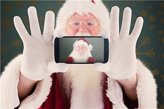 合成效果,图像,圣诞老人,智能手机