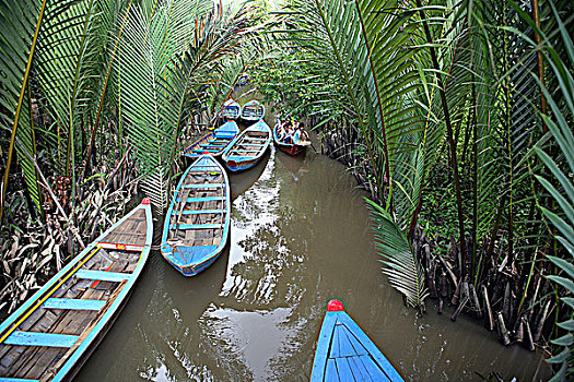船,湄公河,越南