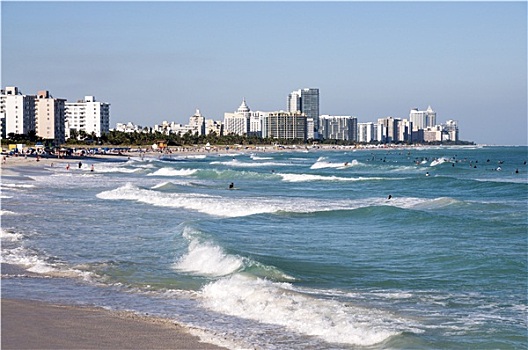 海浪,南海滩,迈阿密,佛罗里达,美国