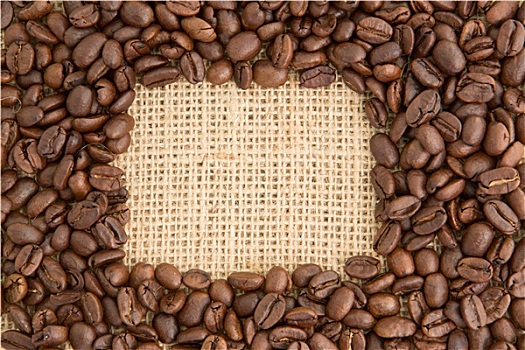 咖啡豆,长方形,留白