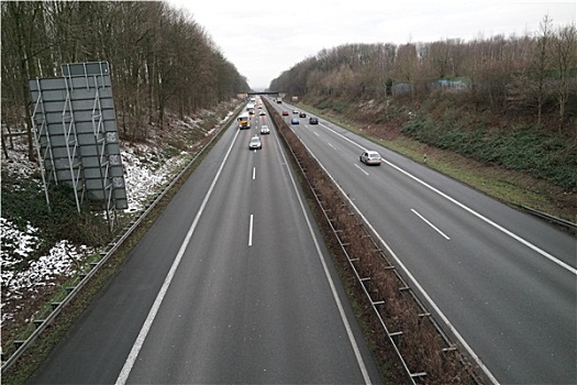 德国,高速公路,冬天