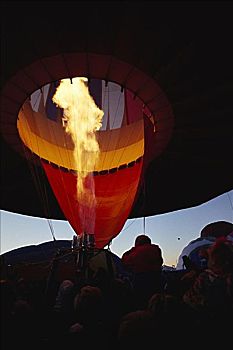 火焰,热气球,阿布奎基,新墨西哥,美国