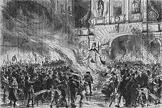 燃烧,教皇,模拟像,圣殿酒吧,19世纪,世纪,艺术家