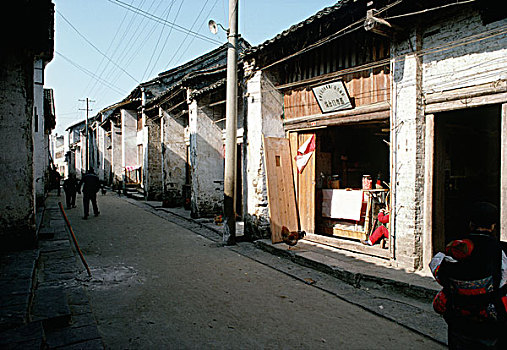 街景,乡村,漓江,靠近,桂林,中国,十二月