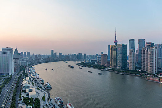 上海,黄浦江,两岸,夜景