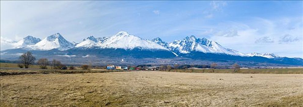 雪冠,喀尔巴阡山脉地区,高,顶峰,斯洛伐克