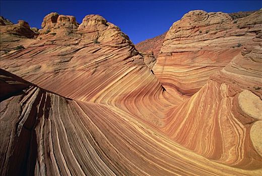 彩色,砂岩,山岗,图案,波状,线条,展示,腐蚀,科罗拉多高原,犹他