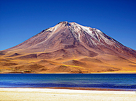 智利,阿塔卡马沙漠,高原,泻湖,火山