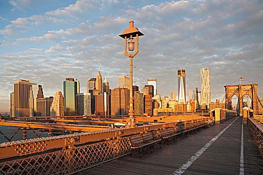 布鲁克林大桥,城市天际线