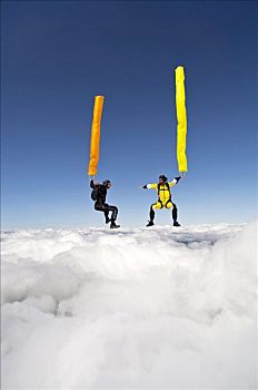两个,跳伞运动员,伯恩,瑞士