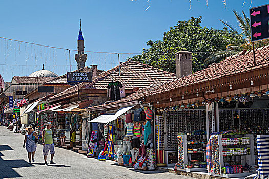 小,街道,纪念品,商店,安塔利亚,土耳其,亚洲