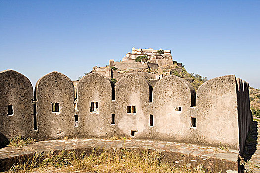 墙壁,堡垒,乌代浦尔,拉贾斯坦邦,印度