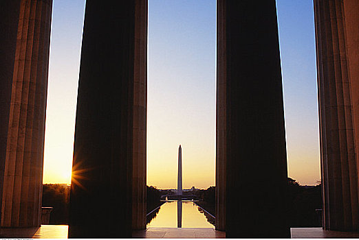 华盛顿纪念碑,柱子,日出,华盛顿,华盛顿特区,美国