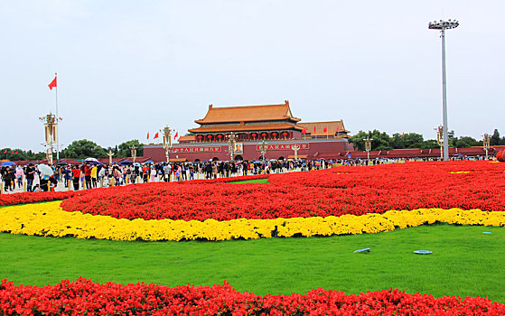 节日的北京天安门广场