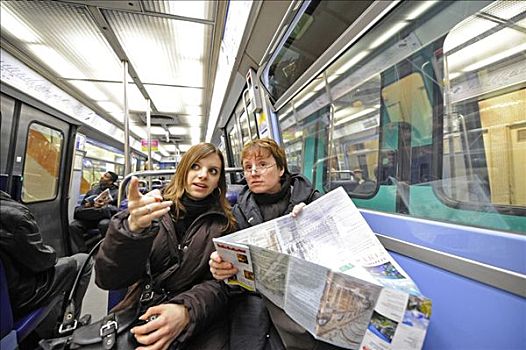 游客,地铁,巴黎,法国