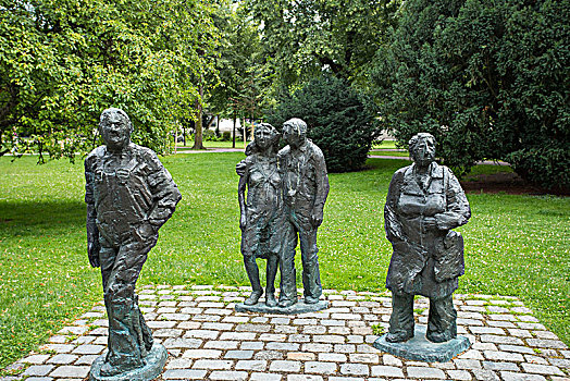 公园,塑像,罗森海姆,上巴伐利亚,巴伐利亚,德国