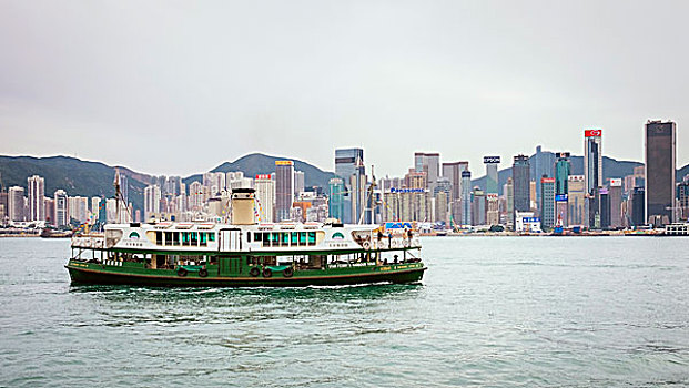 星,渡船,维多利亚港,风景,尖沙嘴,九龙,香港,中国,亚洲