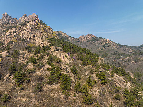 山东省青岛大珠山景区航拍图片