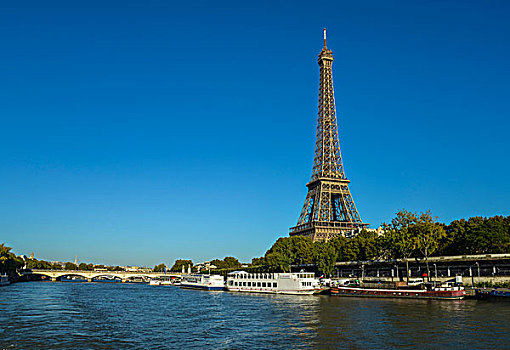 埃菲尔铁塔,塞纳河,巴黎,法兰西岛,法国,欧洲