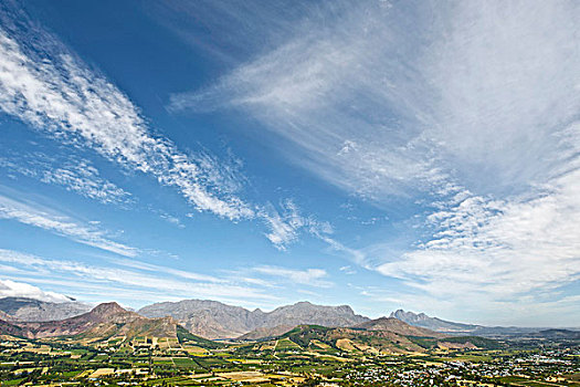 景色,葡萄园,弗朗斯霍克谷,西海角,省,南非
