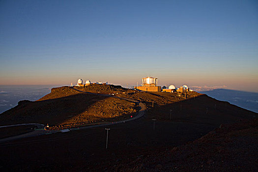 科学城,天文台,顶端,毛伊岛,黎明