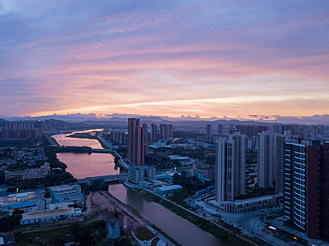 广东惠州市鹿江沥航拍风光