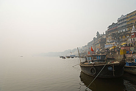 河岸,恒河,瓦腊纳西,北方邦,印度