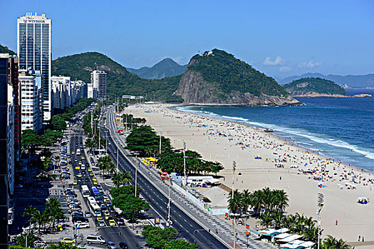 科巴卡巴纳海滩,里约热内卢,巴西,南美
