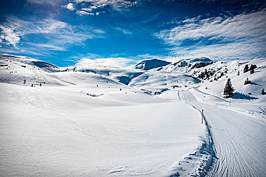 滑雪坡,积雪,风景,阿尔卑斯山,瑞士