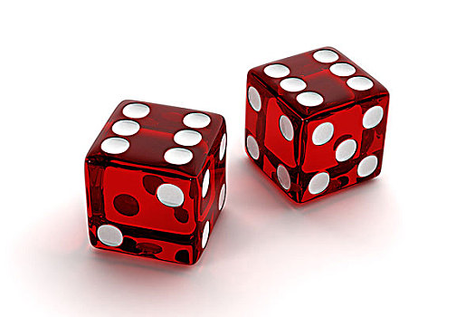 两个,红色,骰子,展示,数字,概念,幸运,成功