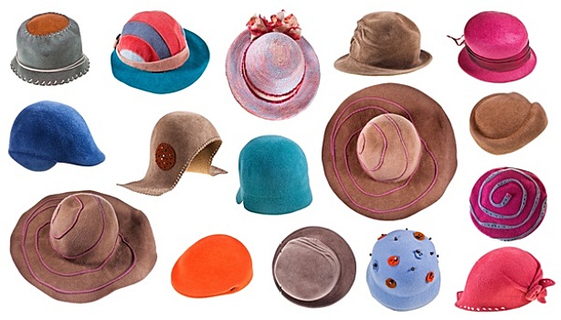 收集,女性,帽子