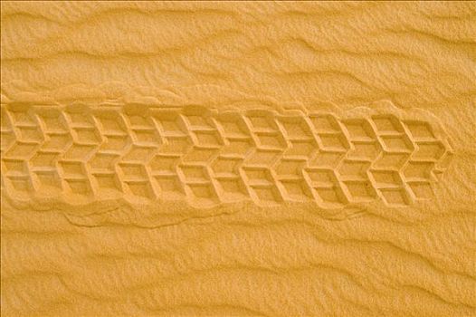 轮胎,黄色,沙漠,沙子
