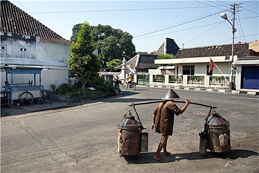 街景,日惹,印度尼西亚