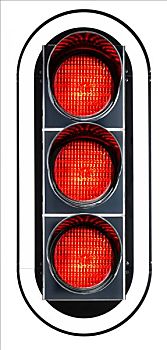 红绿灯,展示,三个,红色