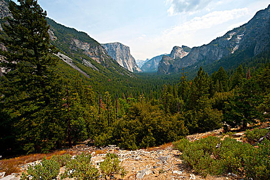 美国,加利福尼亚,优胜美地国家公园,隧道,风景,船长峰,半圆顶