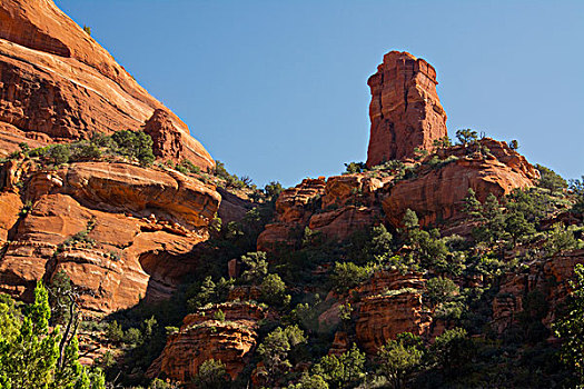 烟囱,石头,红岩,国家森林,塞多纳,亚利桑那,美国