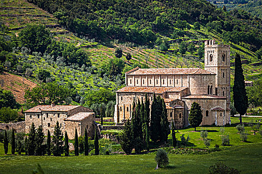 教堂,锡耶纳省,托斯卡纳,意大利