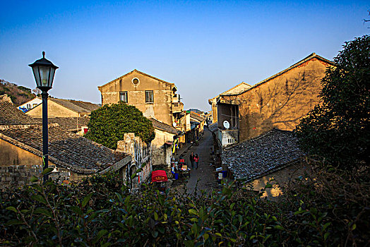 道路,老房子,青石板