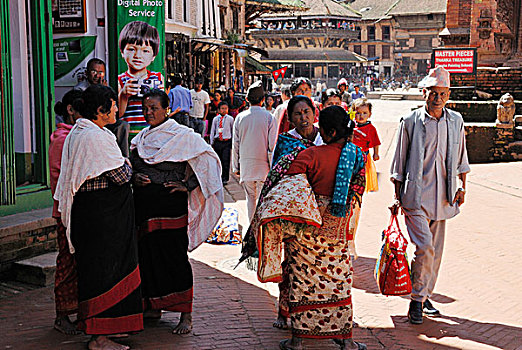 传统服饰,巴克塔普尔,加德满都山谷,尼泊尔,亚洲