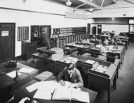 女人,工作中,办公室,20世纪40年代,精准,位置,未知,德国,欧洲