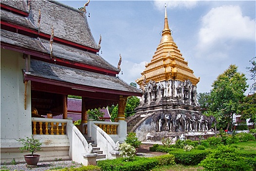 古老,庙宇,清曼寺,清迈,泰国