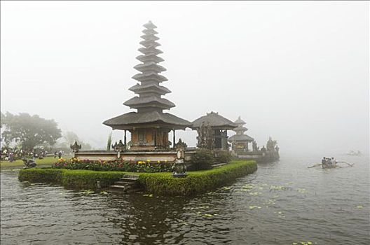 庙宇,雾,巴厘岛,印度尼西亚,东南亚