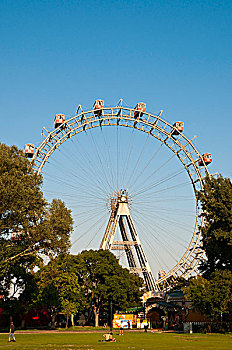 维也纳,巨大,轮子,娱乐,公园,奥地利,欧洲