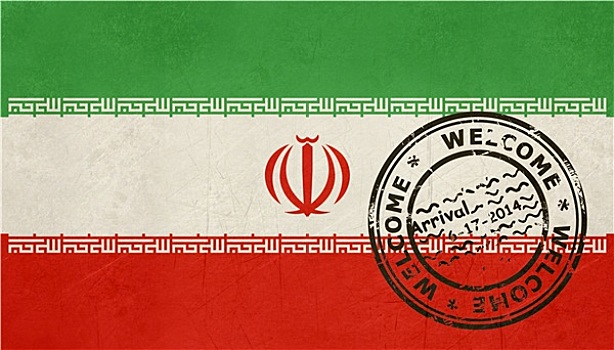 欢迎,伊朗,旗帜,护照