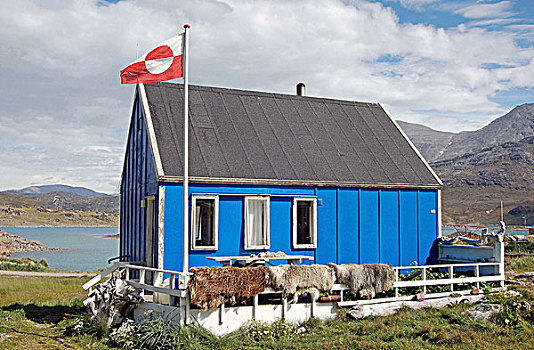 传统建筑,住宅区,格陵兰