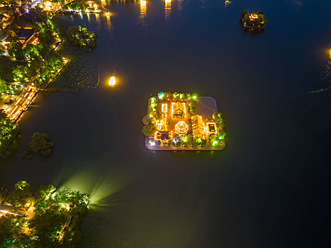 济南大明湖超然楼夜景